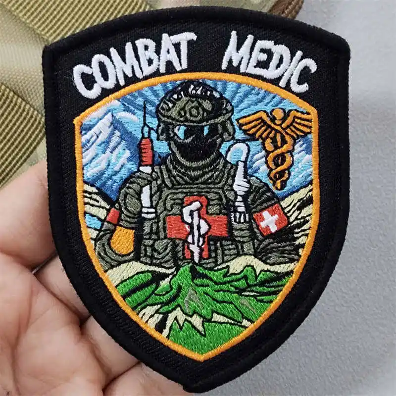 Parche bordado serpiente soldado táctico MOLLE para mochilas y ropa - imagen 2
