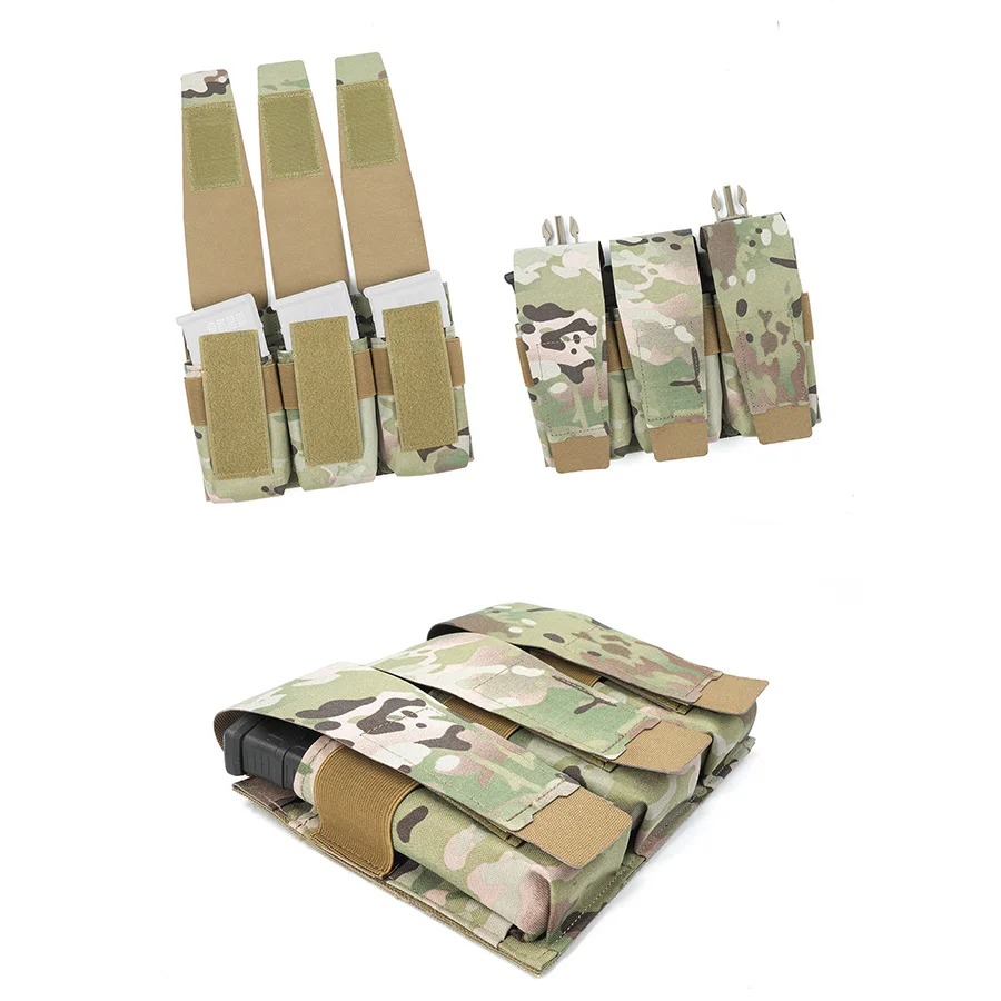 Bolsa de accesorios para chaleco táctico, subpaquete Molle colgante en el pecho, Compatible con Jpc Avs Fcsk, bolsa de Kit triplete ajustable - imagen 4