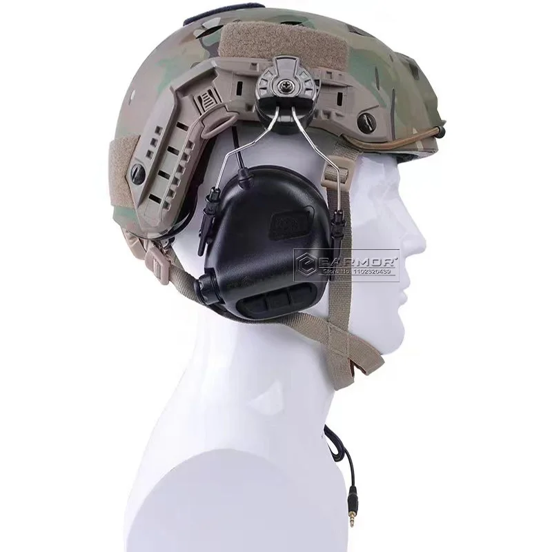 Earmor-auriculares tácticos M31H Airsoft, cascos de caza, cascos militares, orejeras, Riel de arco rápido - imagen 4