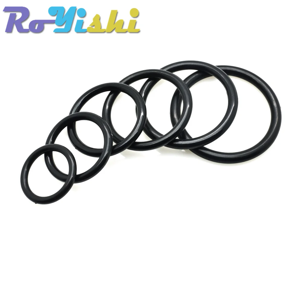 Anillo redondo de plástico para ropa, prendas de vestir, zapatos, mochila, piezas de bolsa al aire libre, accesorio, 5 unids/lote por paquete