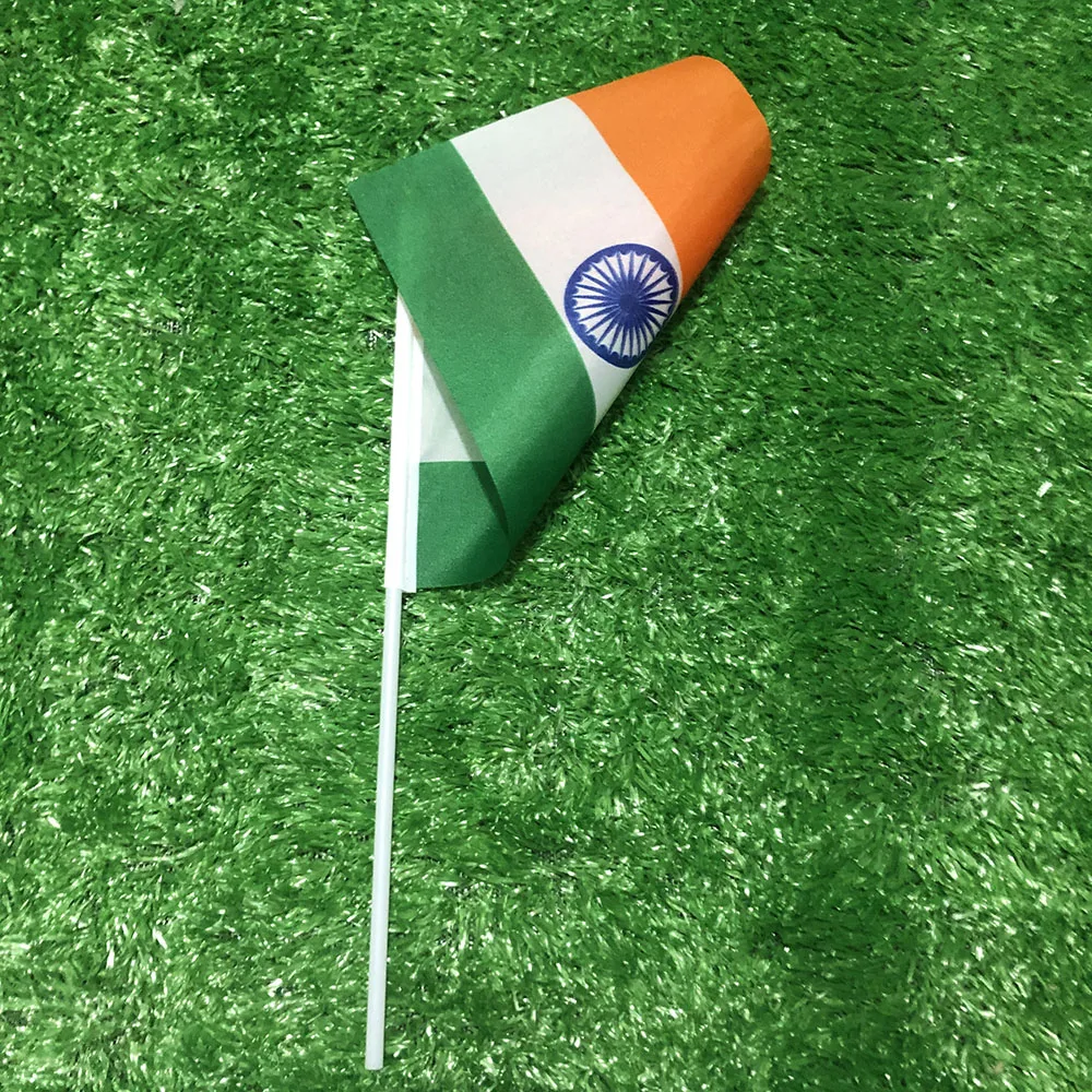 SKY Bandera India Poliéster 14x21cm Doble Cara Poste Plástico - imagen 5