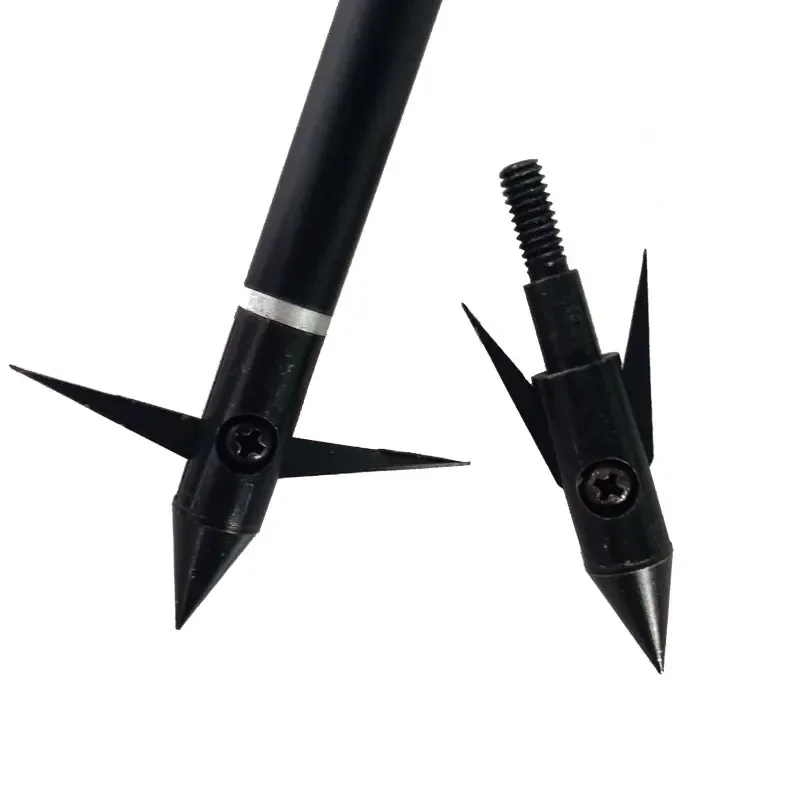 Punta de flecha de pesca para tiro con arco, accesorios de caza, 4,8 cm de longitud, color negro, 3/6 piezas - imagen 4