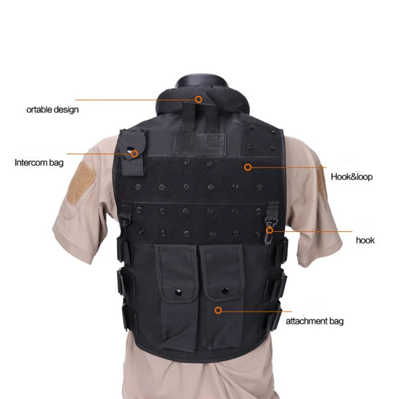 Chaleco táctico para chico, chaleco de combate SWAT para adultos, equipo de protección de entrenamiento para juegos al aire libre, ropa para niños, uniforme Cs - imagen 5