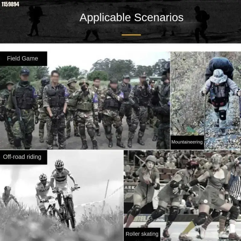 Equipo de protección táctica al aire libre, rodilleras, coderas al aire libre para ciclismo, montañismo y senderismo, deportes de protección - imagen 4