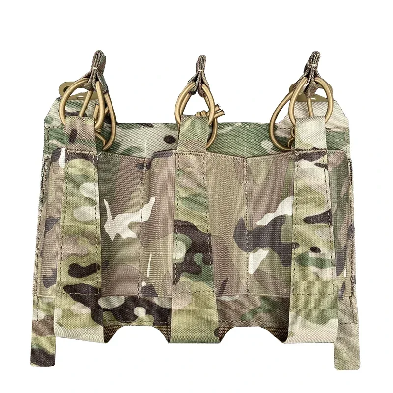 Bolsa para revistas con Panel de chaleco táctico, bolsa para revistas Triple elástica con corte láser, accesorios de expansión para chaleco, bolsa para equipo