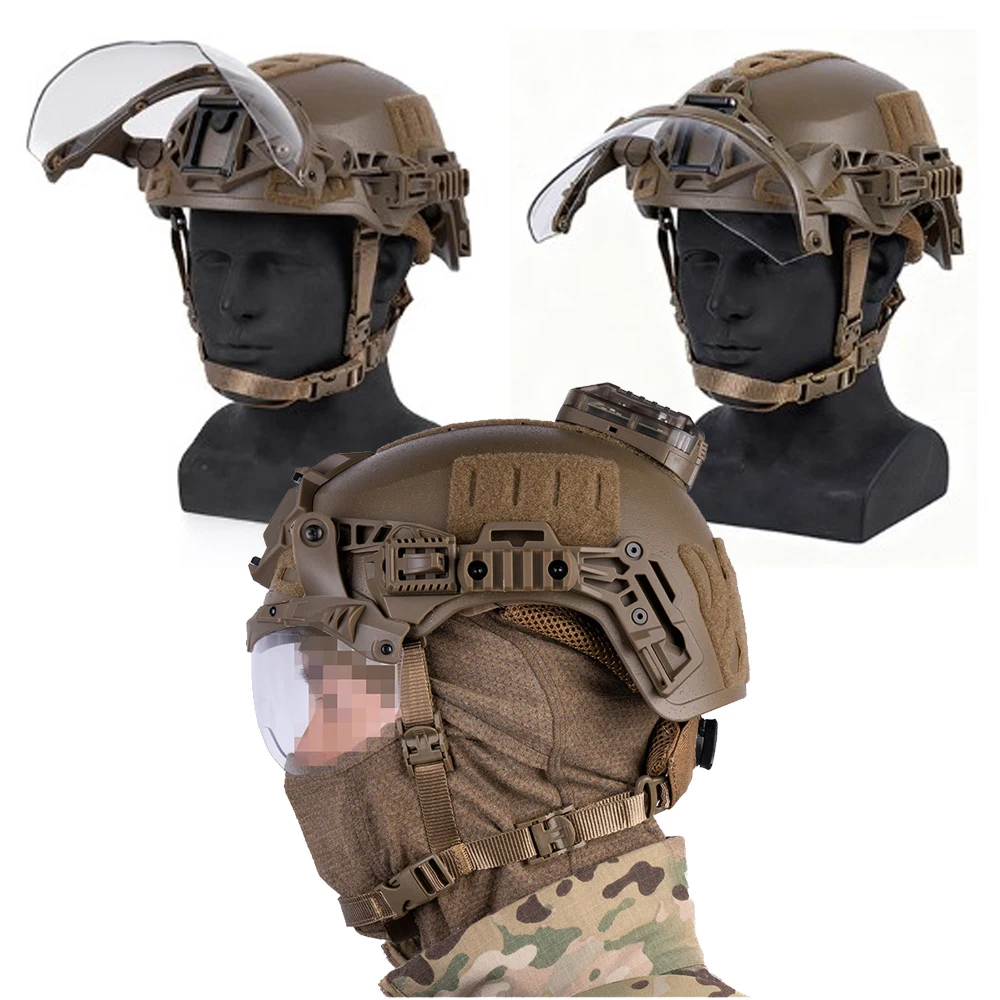 Wendy-gafas abatibles para casco, estilo táctico/cuerno de buey para pistola de aire, ciclismo, senderismo, CS, Paintball, tiro, casco de caza, equipo de protección - imagen 3