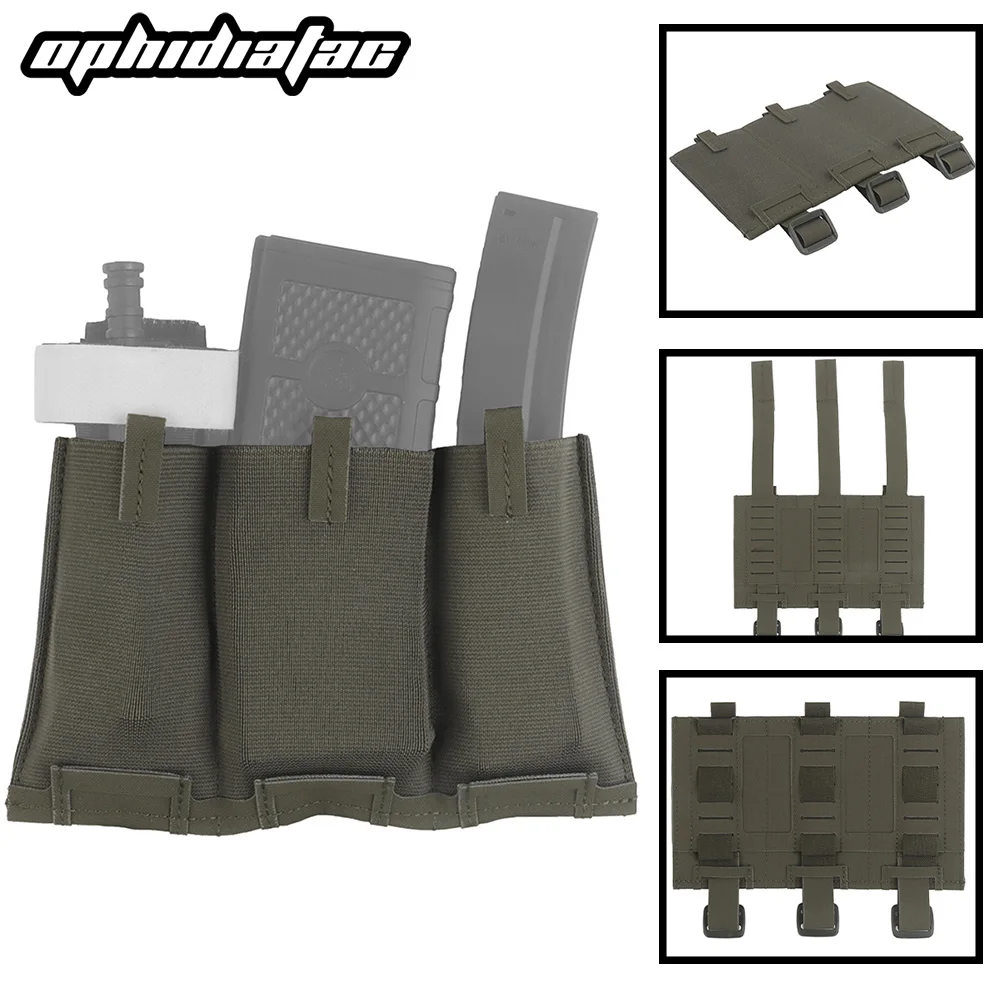 OPHIDIANTAC 5,56, Panel TAC elástico, tres bolsas magnéticas, adaptador de caza molle multiusos, chaleco, tabla de transporte, accesorio para bolsa de revistas - imagen 2