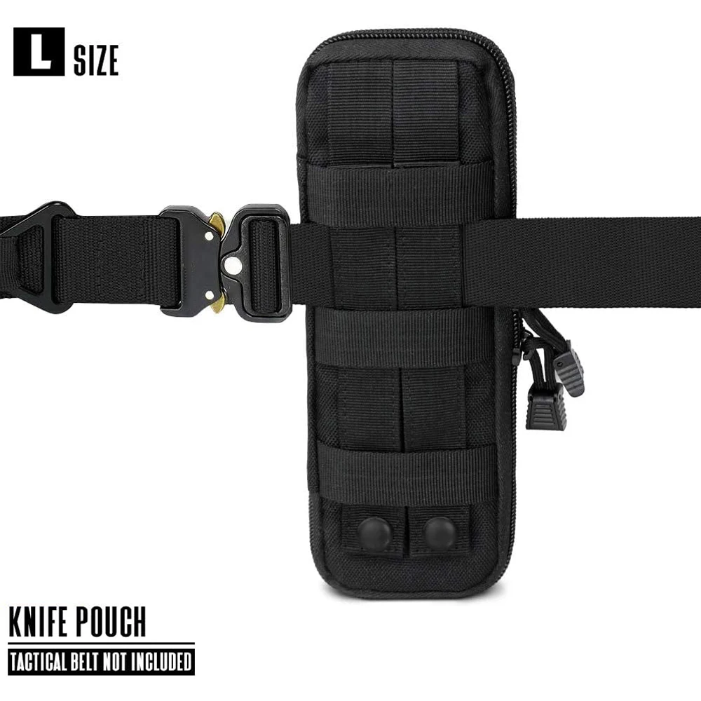 Bolsa táctica para cuchillos, bolsa de almacenamiento de cuchillos Molle, funda para cuchillo de nailon 1000D, bolsa para linterna, estuche portaherramientas, bolsa de caza al aire libre - imagen 5