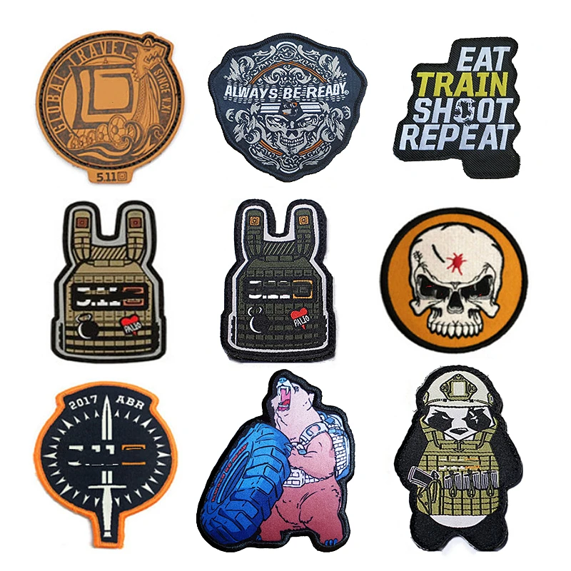 Chaleco táctico ABR con cabeza de Tigre, insignia de brazalete militar 3D de PVC para ropa, pegatina de aplicación con gancho, 25 estilos - imagen 3