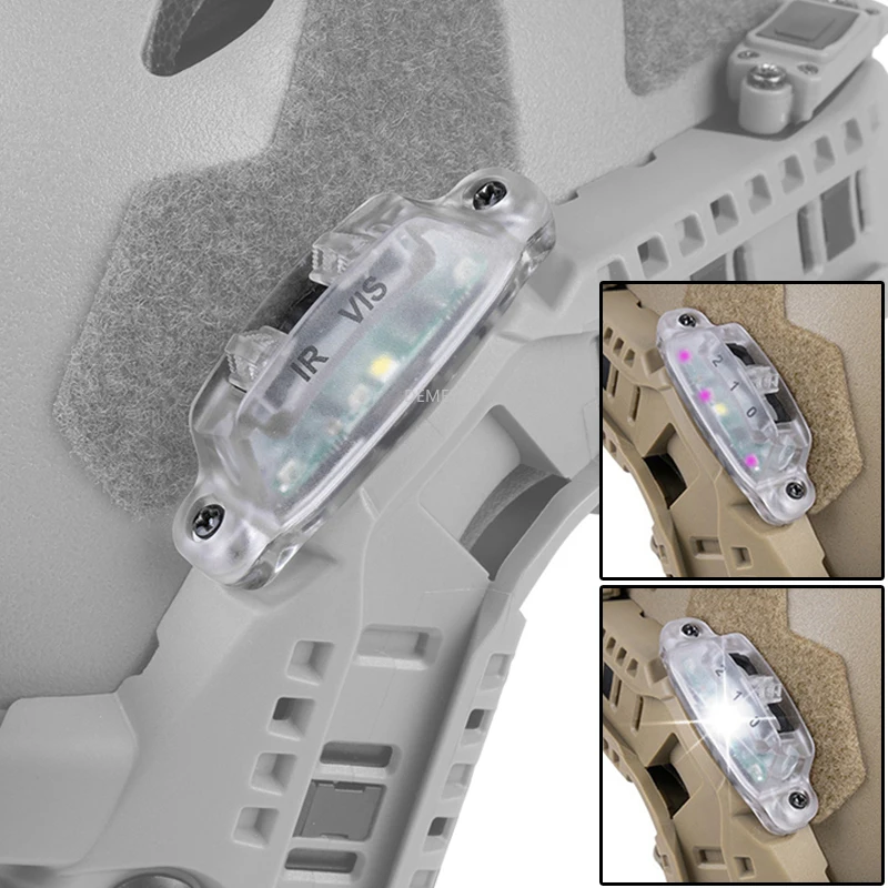 Cascos rápidos, luz de señal de riel de arco Modular, modo blanco/IR, cascos tácticos de caza al aire libre, luz para rieles guía de arco