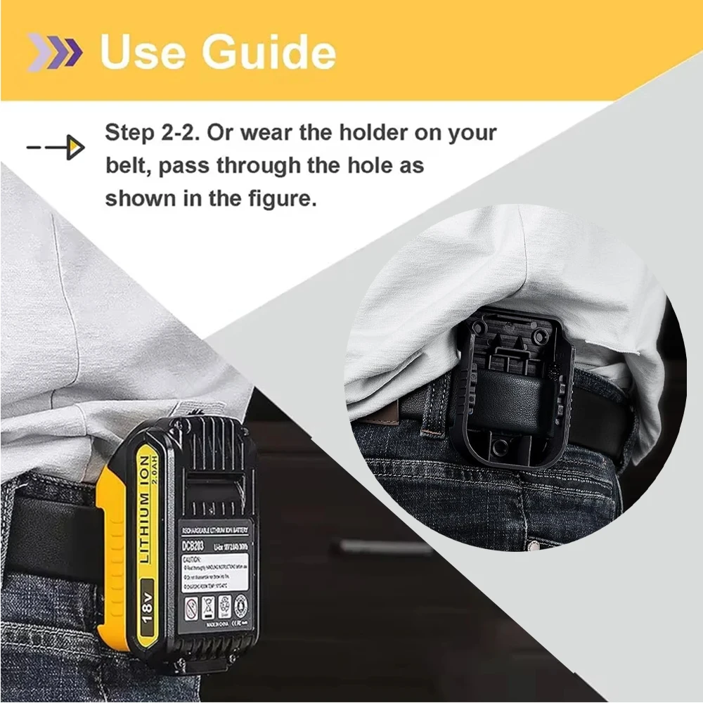 10 Uds. Soporte para estante de almacenamiento de batería para Makita para bosch 14,4 V 18V dispositivos de fijación batería de alimentación - imagen 4