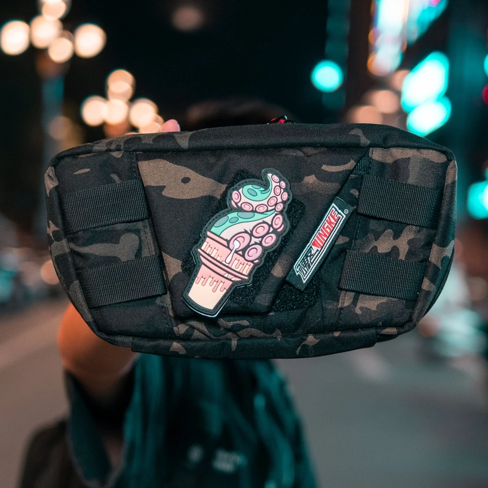 Parches de PVC 3D de helado de pulpo, insignias tácticas para exteriores, chaleco, ropa, mochila, decoración de brazalete - imagen 3