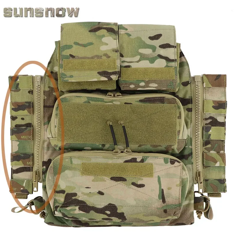 Chaleco táctico Molle, cremallera de conexión especial, tablero táctico con cremallera BK/CB/RG/MC/MCBK - imagen 4