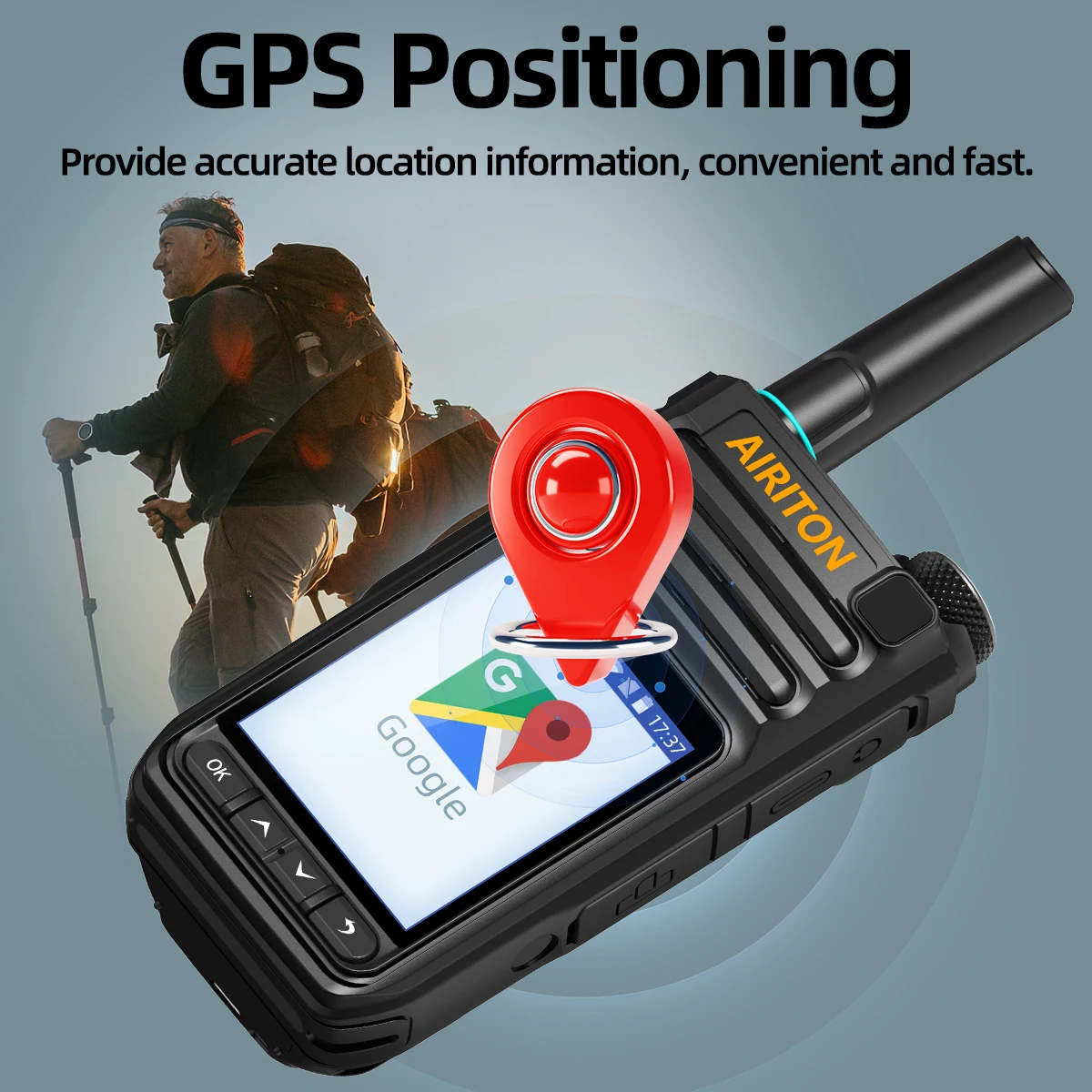 AIRITON AI-3288 ZELLO Walkie Talkie 2,4 "pantalla táctil GPS WIFI 2G 3G 4G Bluetooth grabación de distancia ilimitada Radio POC Global - imagen 3