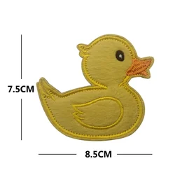 Parche táctico Velcro bordado pato amarillo pequeño para mochila