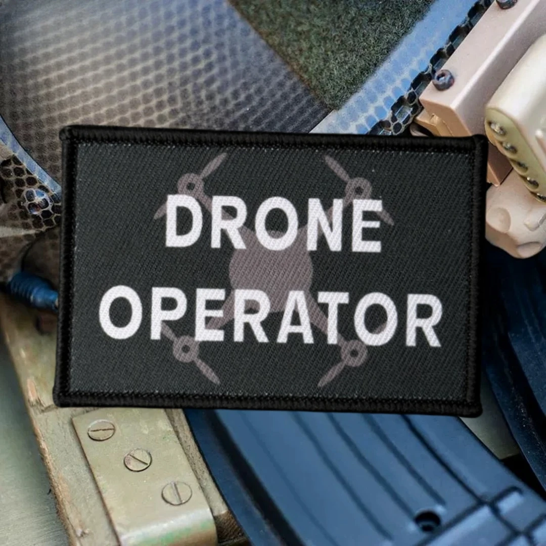 Parche táctico de moral para operador de Dron, parches de gancho y bucle impresos para ropa, pegatina para mochila del ejército militar - imagen 3
