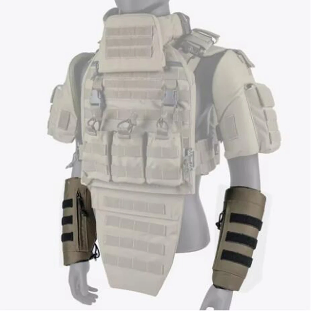 Un par de armadura corporal táctica: protección de brazo para deportes al aire libre, protector de antebrazo, armadura de pierna tipo Molle - imagen 2