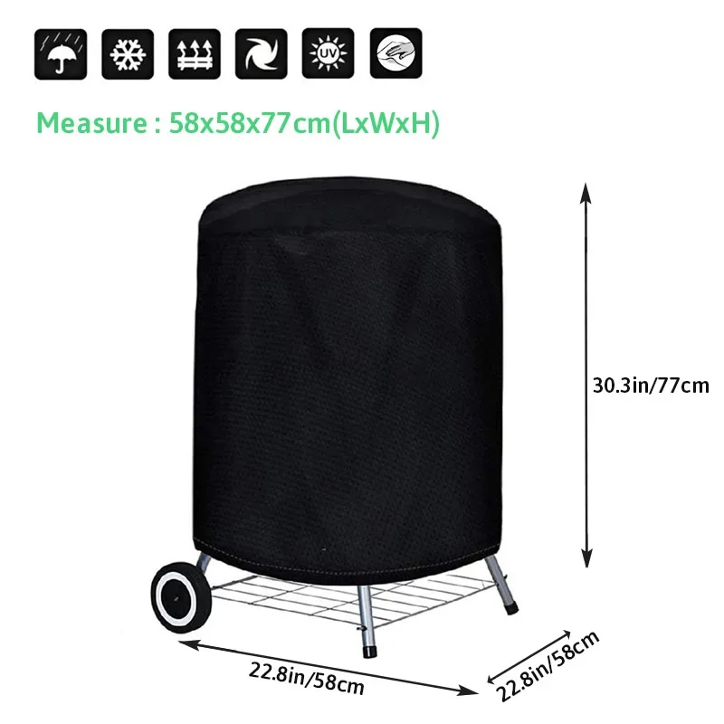 Cubierta impermeable para barbacoa, accesorios para parrilla de barbacoa, antipolvo y lluvia, parrilla de barbacoa de gas de carbono - imagen 5