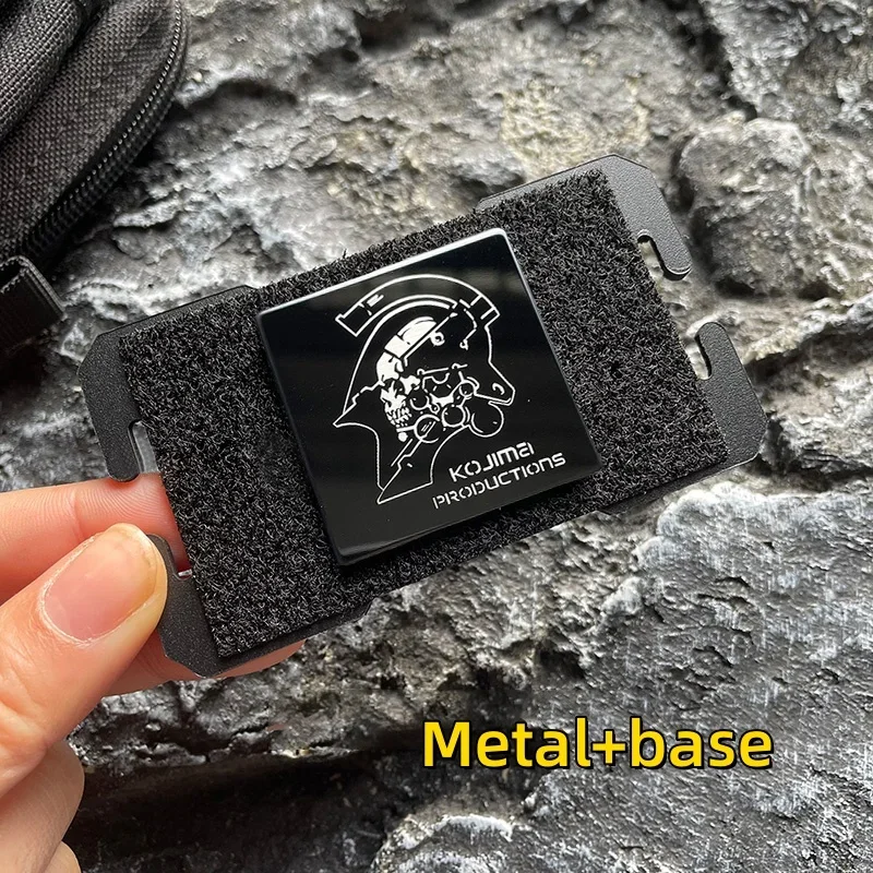Death Stranded Metal Morale Emblem Hideo Kojima Studio Logo Hook&Loop Patches Tactical Accessories Backpack Decoration Sticker - imagen 5