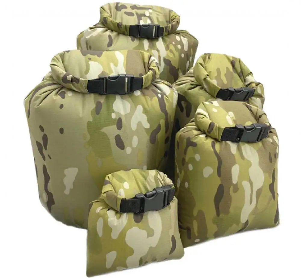 Bolsa de almacenamiento impermeable de camuflaje militar para Fitness, viaje al aire libre, separación seca y húmeda, bolsa de clasificación de ropa