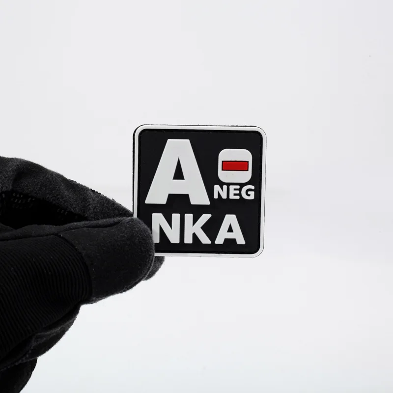 Accesorios para bolsas al aire libre, insignias cuadradas tipo sangre A + B + AB + O + botiquín de primeros auxilios luminoso tipo sangre, insignias, chaqueta táctica, parche DIY - imagen 5