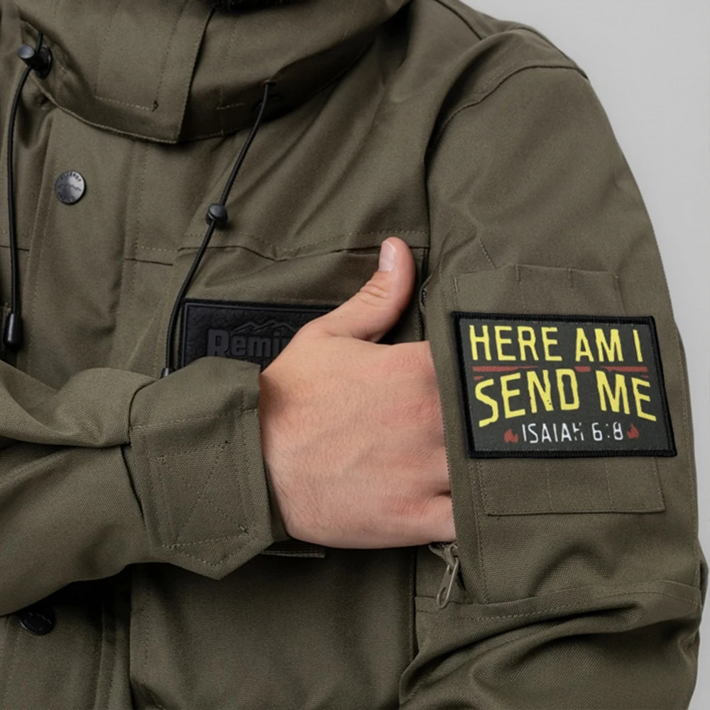 Parches tácticos del versículo de la Biblia para ropa, parche de gancho y bucle religioso, insignia de moral militar, apliques de combate, pegatinas para mochila - imagen 4