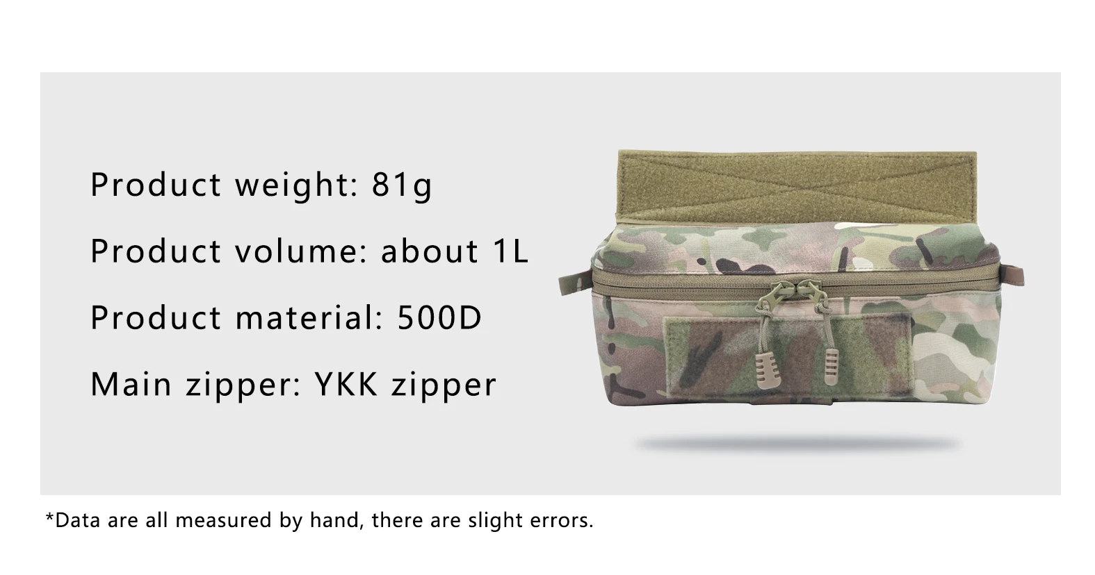 Bolsa táctica D.M.GEAR en color coyote sujeta a un chaleco