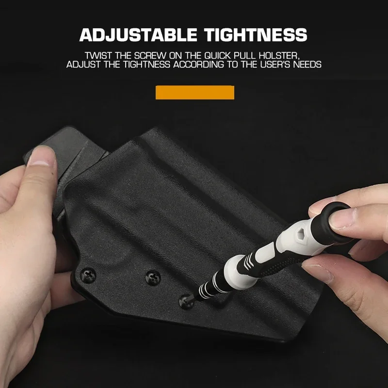 Funda ligera para pistola Kydex 1911, para Colt 1911, funda táctica para pistola, cinturón de mano derecha, funda de transporte, accesorios de caza - imagen 2