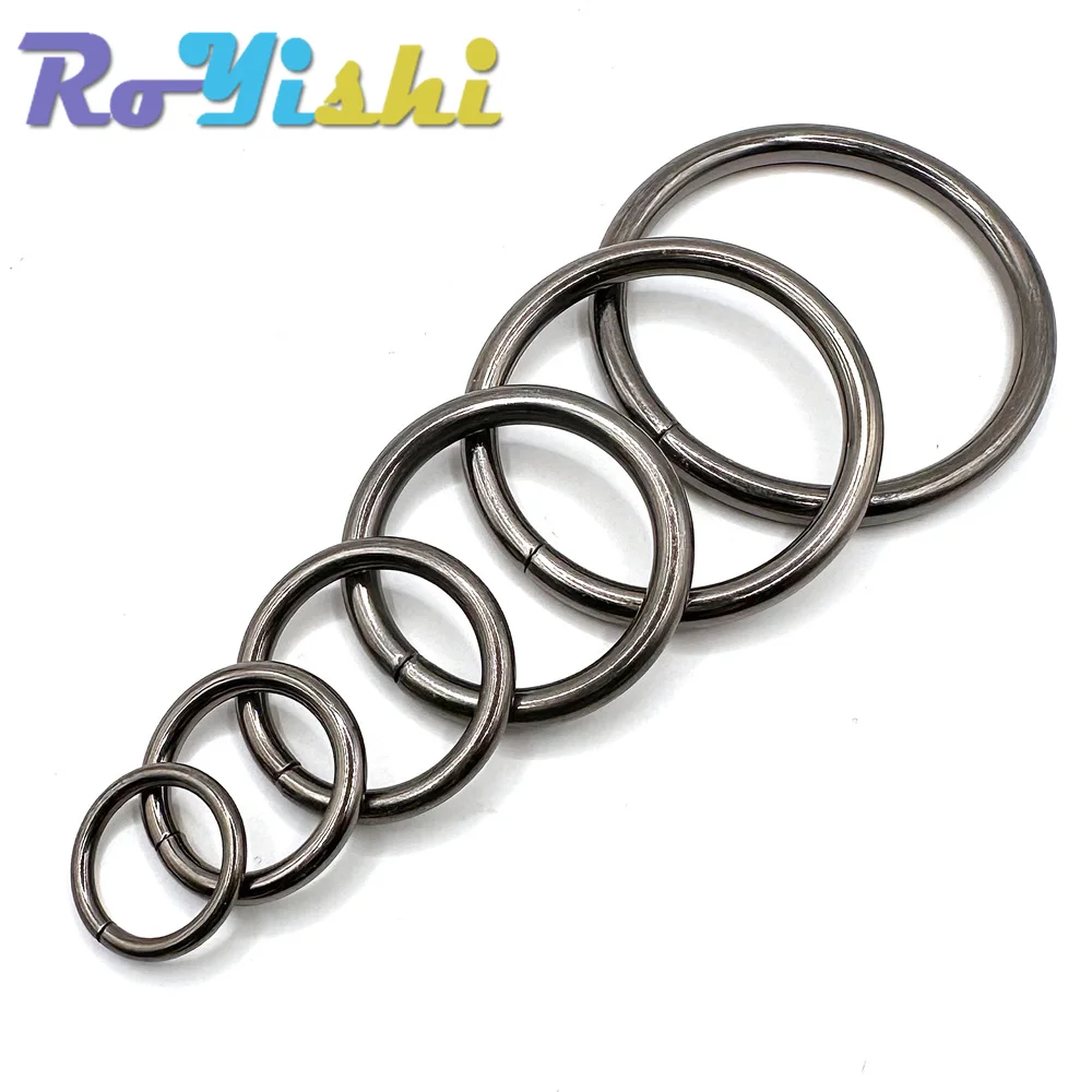 Hebillas de anillo redondo circulares de Metal para correa de bolso, cierre de Collar de perro, correas, ganchos para cinturón, llavero, bucles, accesorios de Hardware para bolso, 10 Uds. - imagen 2