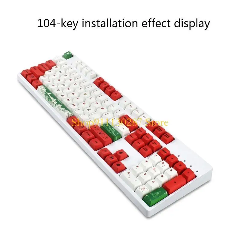Teclas gruesas J1HC PBT con subcama tinte, 123 teclas para interruptores mecánicos Cherry MX - imagen 4