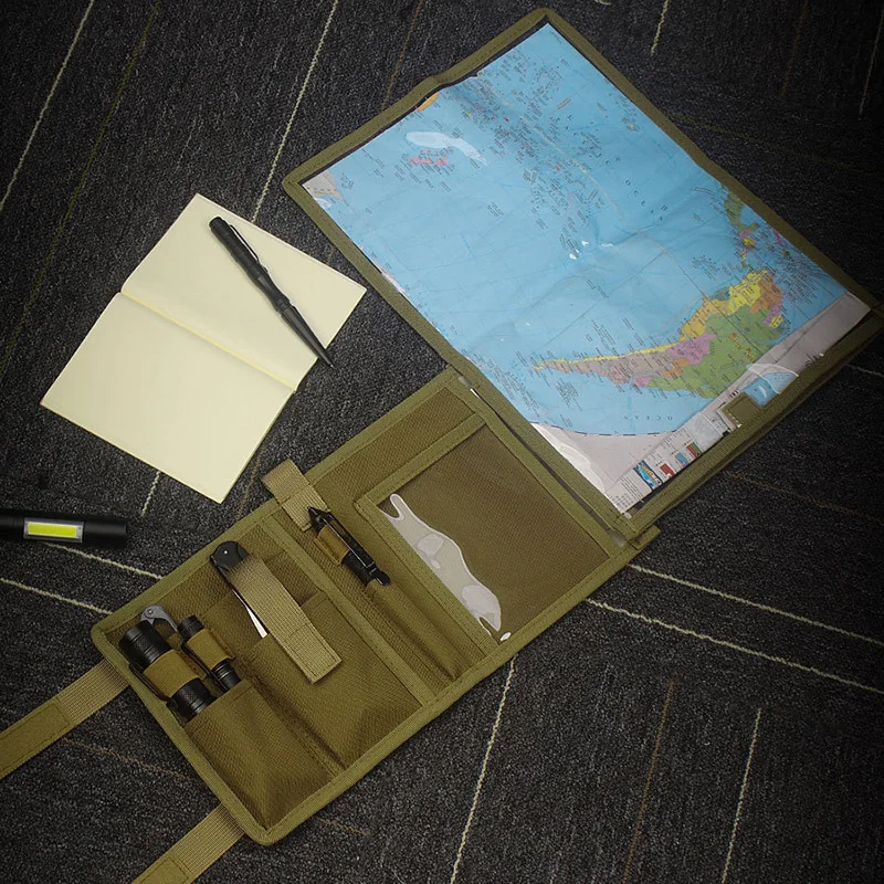 Estuche para mapas, cuaderno táctico, estuche para mapas multifuncional resistente al agua para senderismo militar, táctico, actividades al aire libre - imagen 3