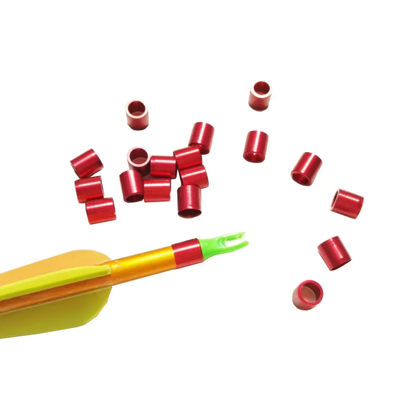 Collar de Tiro con Arco a prueba de explosiones, Protector de eje de flecha de carbono OD 7,6mm para arco y flecha al aire libre, accesorios de caza, 12 unidades - imagen 5