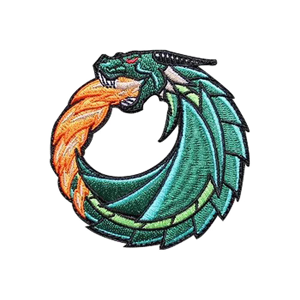 Parches bordados de dinosaurio, insignia de Tigre y conejito, pegatina táctica tejida, apliques con bucle de gancho para mochila y ropa - imagen 3