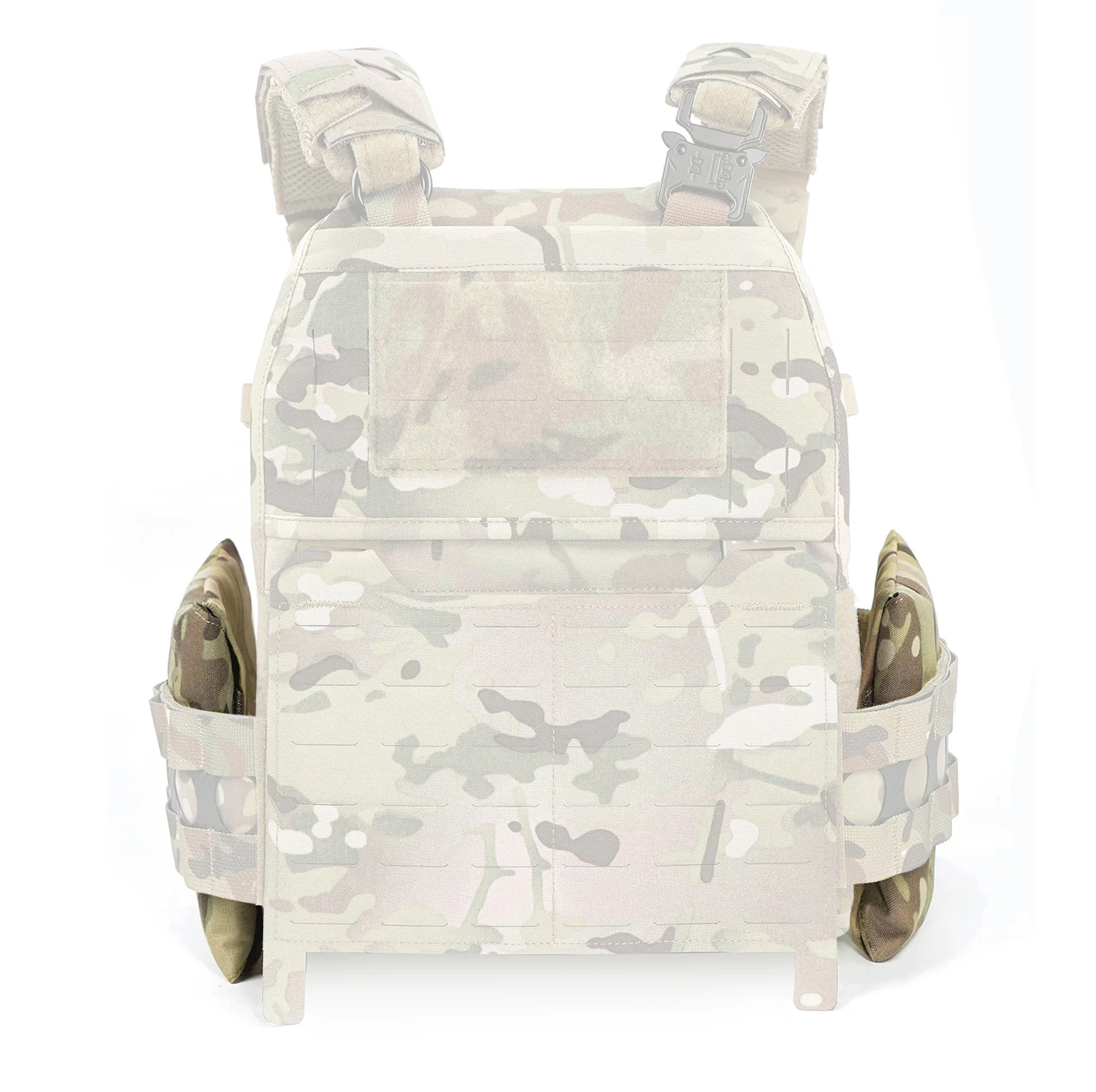 Conjunto de bolsillos de placa lateral tácticos D.M.GEAR colocados sobre superficie