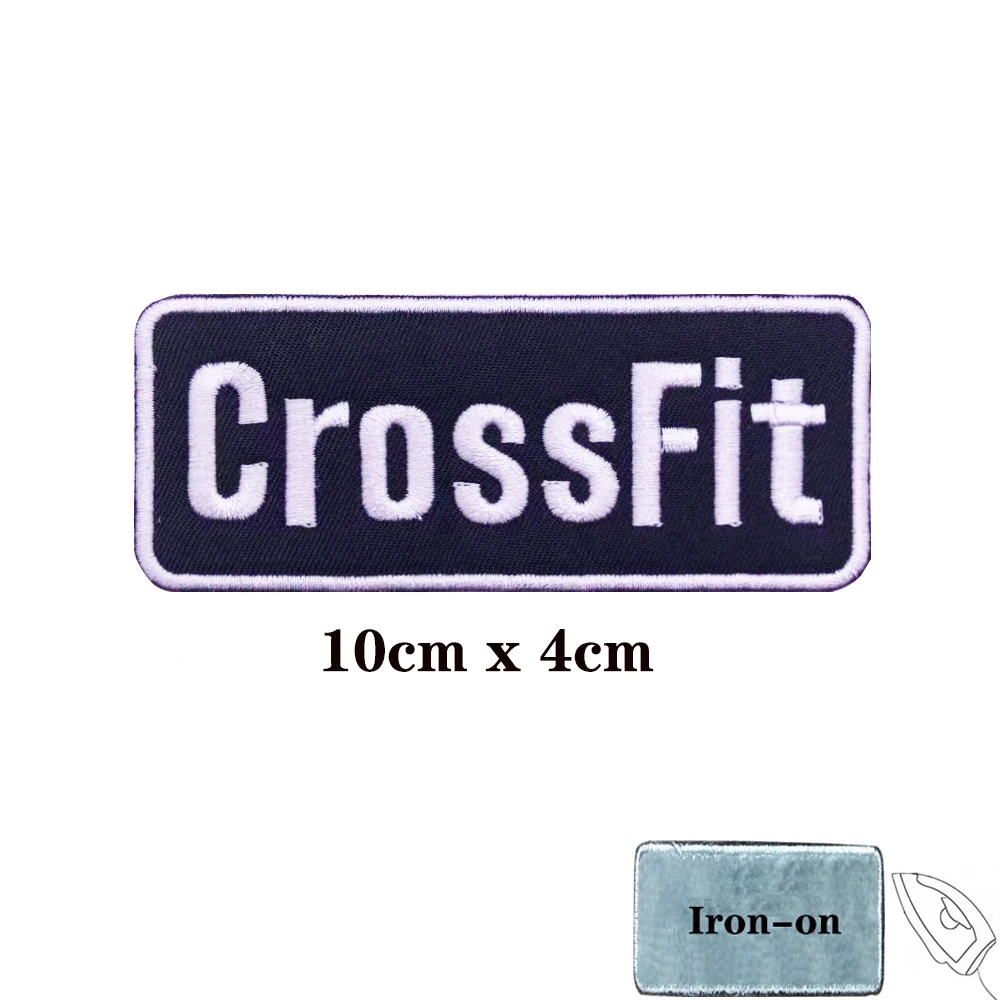 Parche de etiquetas de nombre CrossFit, apliques bordados, etiqueta de costura, pegatinas de ropa de motociclista Punk, insignia de accesorios de ropa - imagen 2
