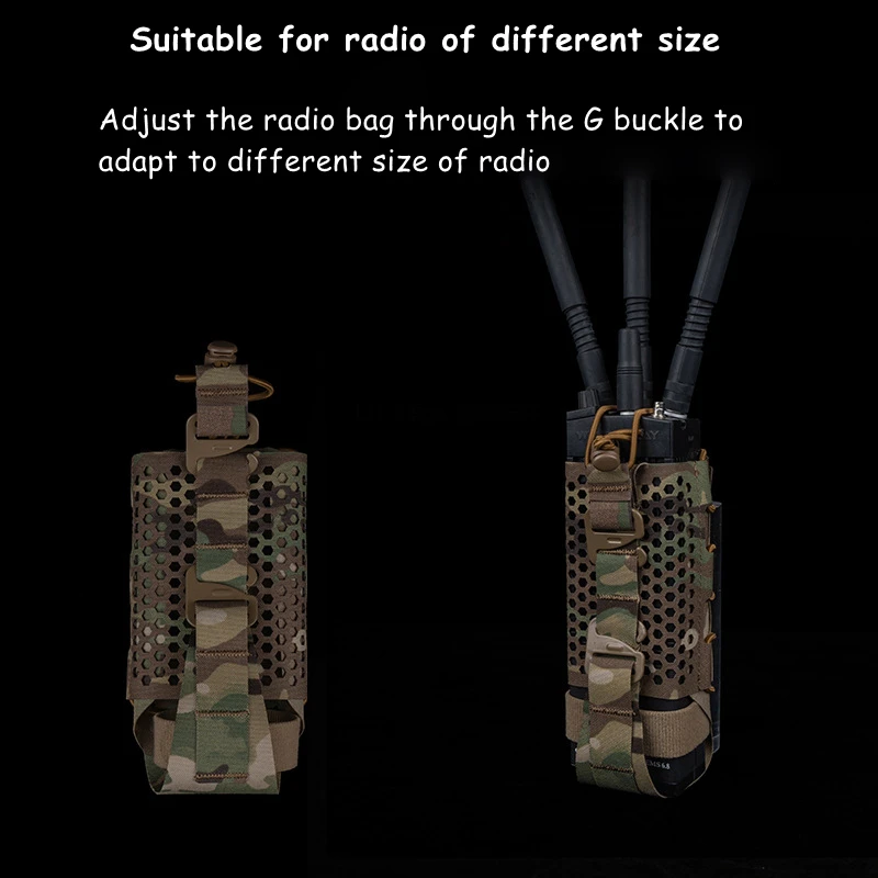 Bolsa táctica universal para walkie-talkie camuflaje caza tiro - imagen 5