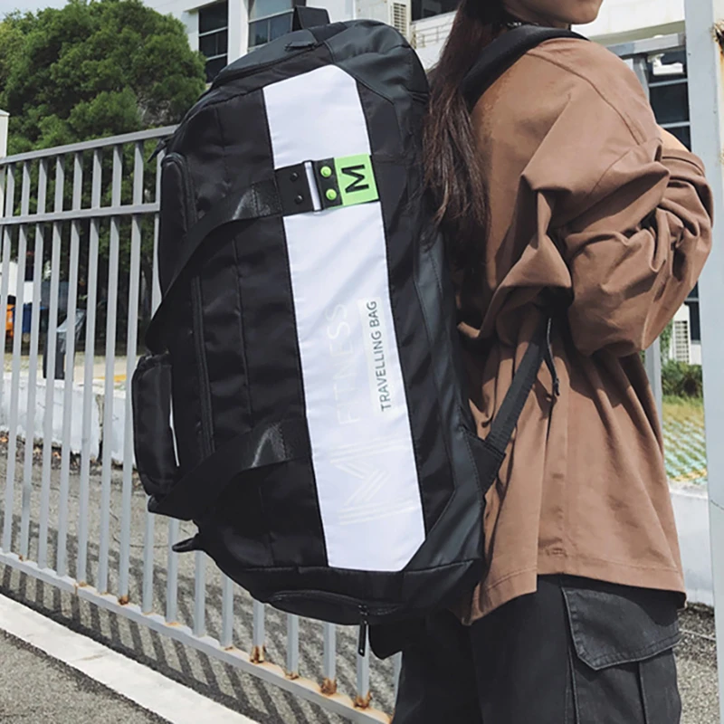 Bolsa de Yoga para gimnasio, bolsas de lona deportivas con mochila de escalada para acampar al aire libre en seco y húmedo, mochila grande resistente al desgaste para viajes y senderismo - imagen 5