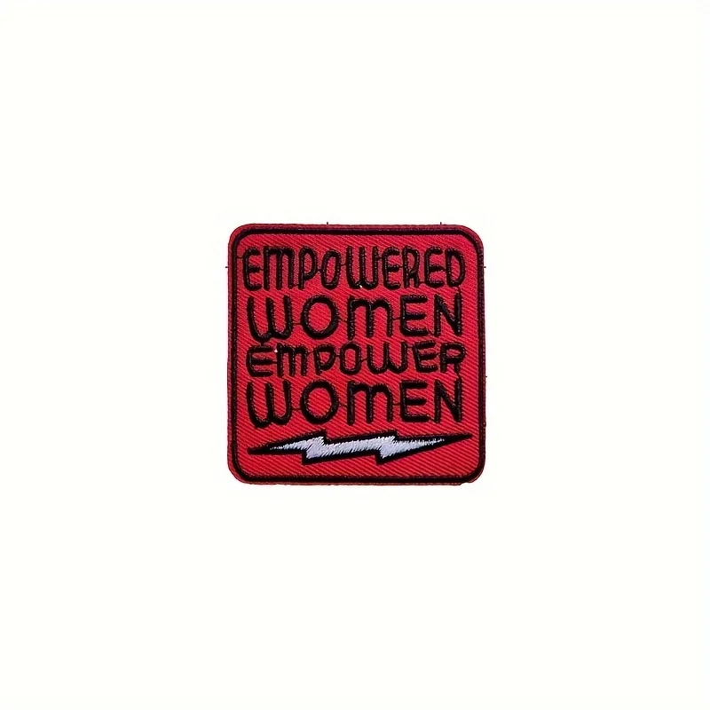 Paquete de 2 parches termoadhesivos bordados Girl Power "Empower Women Empower Women", apliques decorativos para accesorios de ropa DIY - imagen 2