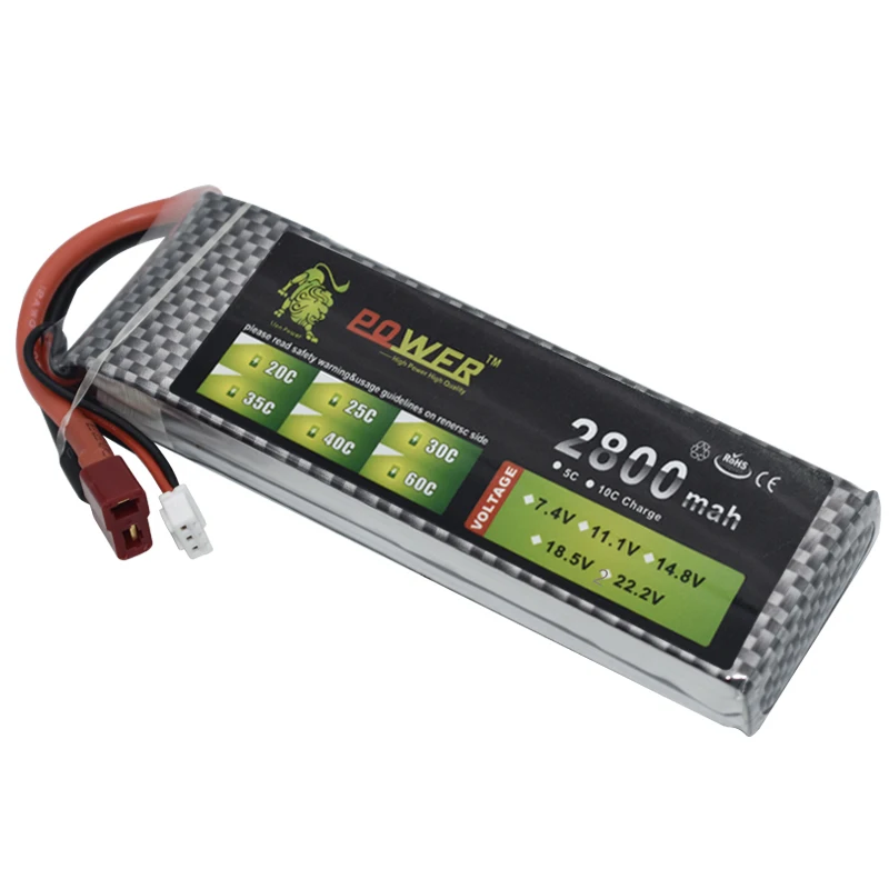 Batería LiPo para RC con conector XT60 TRX recargable coche y dron - imagen 3
