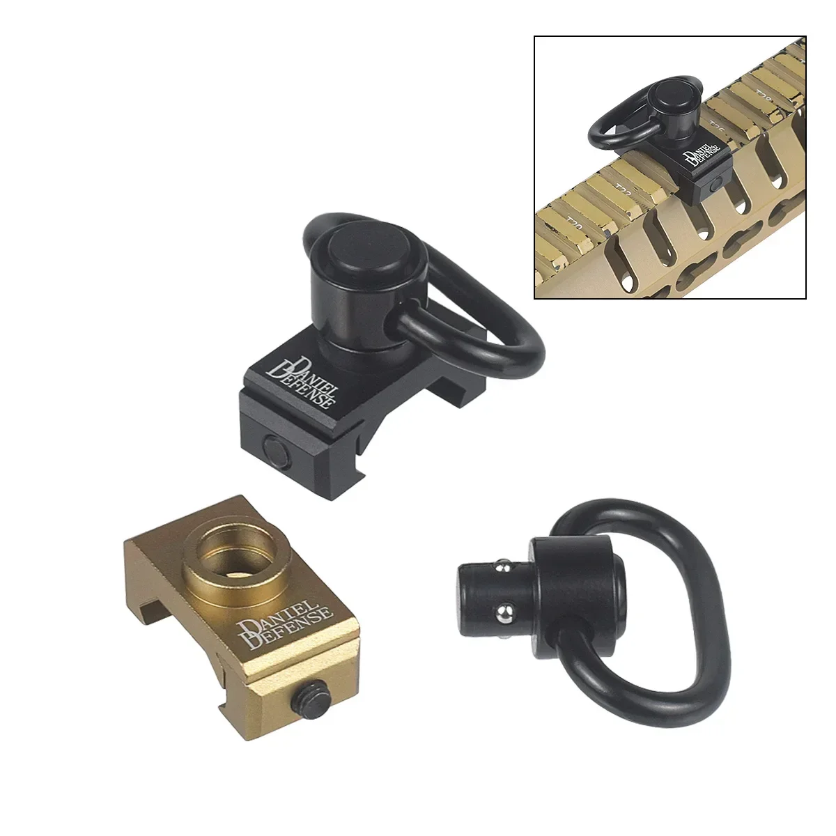 Rifle táctico CNC AR15 QD Sling accesorio montaje 20mm Picatinny Rail Sling montaje accesorios de caza - imagen 4