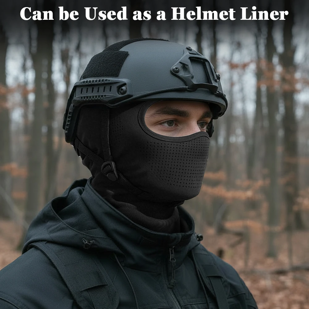 Pasamontañas transpirable, máscara facial completa de invierno para hombres y mujeres, máscara de esquí, cubierta para la cabeza, máscara de protección facial a prueba de viento y polvo - imagen 5