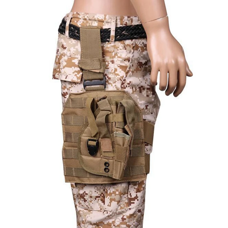 Funda táctica ajustable para pistola Molle, Funda Universal para pierna de muslo, Airsoft, con almacenamiento de revistas - imagen 4