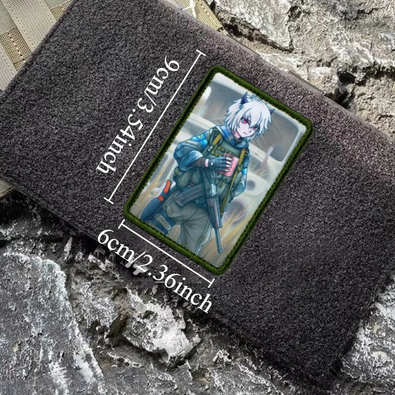 Parche táctico de Anime, insignia de moral militar, impresión de gancho y bucle, mochila, accesorios de decoración de ropa, pegatinas, brazalete - imagen 4