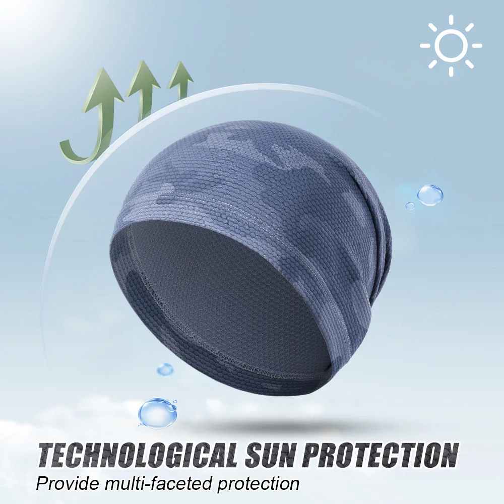 Gorro de ciclismo con calavera para hombre, gorro de seda de hielo, transpirable, absorción del sudor, para ciclismo al aire libre - imagen 2