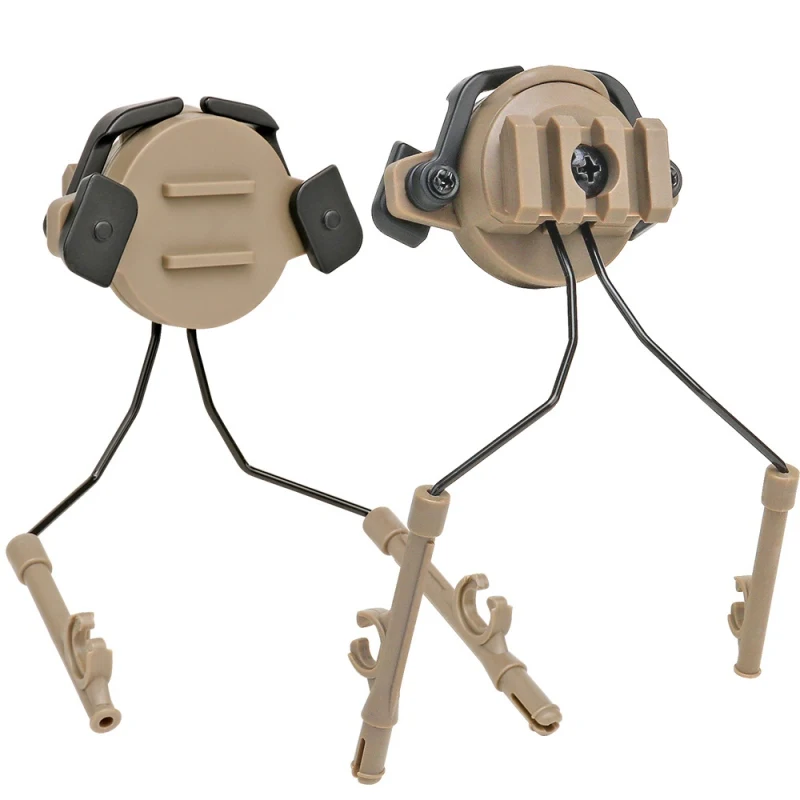 Adaptador de riel para auriculares tácticos, soportes para auriculares, soporte de montaje para casco de 19-21mm, soporte para orejeras militares Airsoft