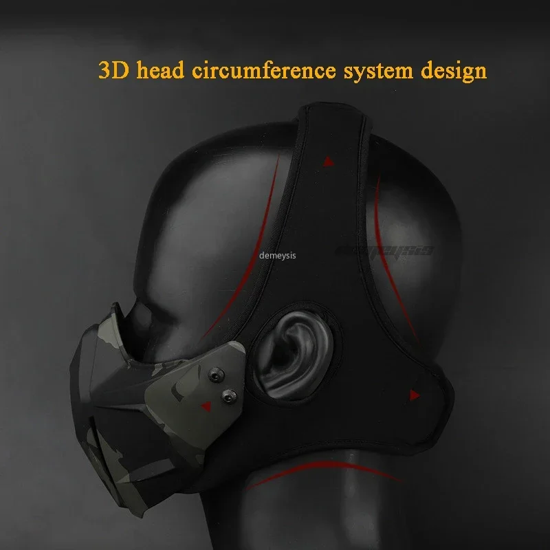 Máscaras tácticas de media cara CS juego máscara protectora Airsoft Paintball caza tiro Airsoftsports máscara - imagen 4