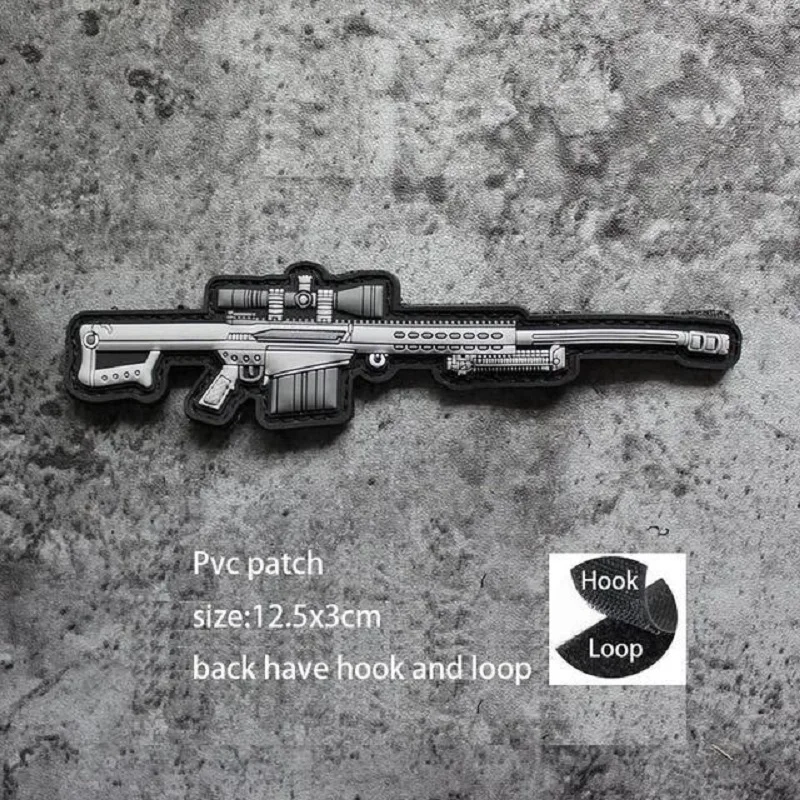 Nuevo brazalete de goma 3D de PVC M416 edición Q, mochila BABAYAGA, colección de moral, parches militares de gancho y bucle rosa SR 25 para ropa - imagen 5