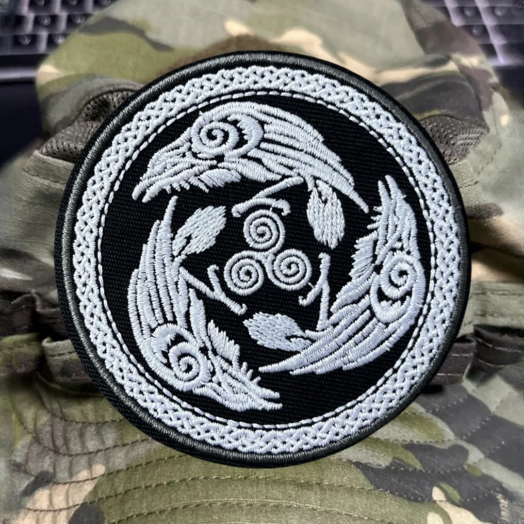 Insignia de moral de Chevron "símbolo escandinavo", parches de gancho bordados tácticos para ropa, brazalete del ejército militar, pegatina para mochila - imagen 5