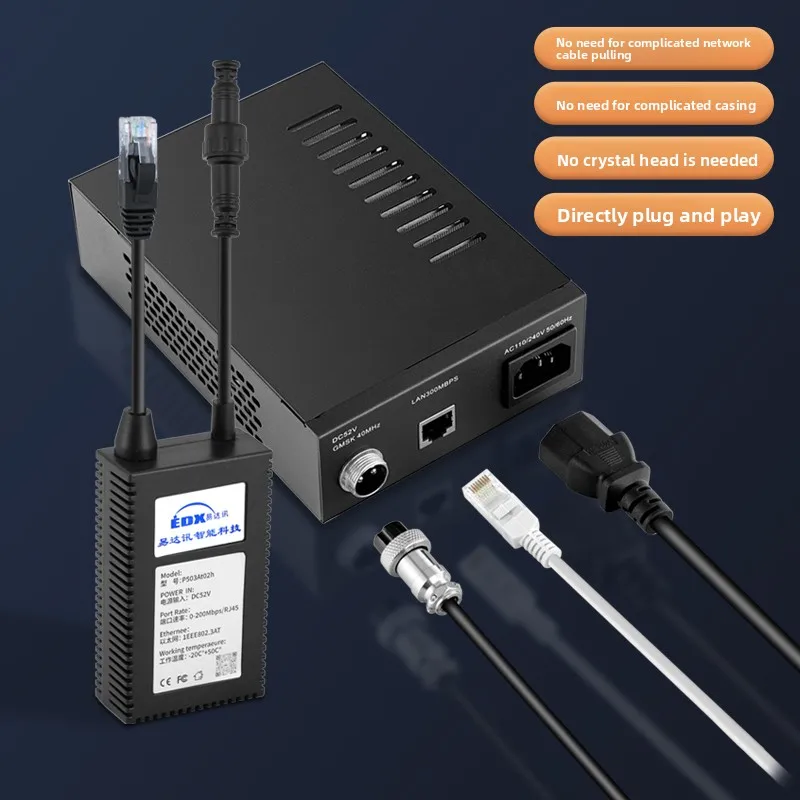 Monitoreo de interruptor POE de red PLC, significativo otro portador de energía, transmisión de cable, transceptor coaxial, corriente débil, potencia cat - imagen 5