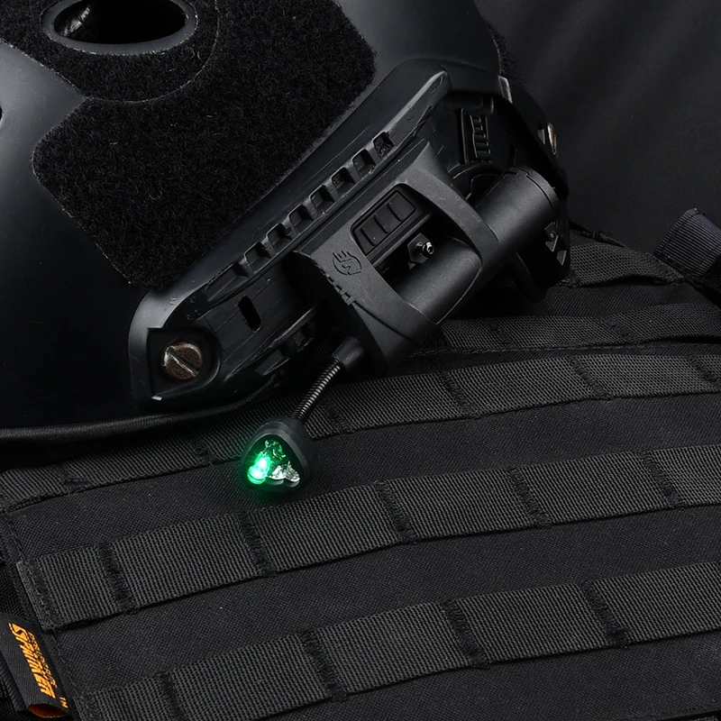 Lámpara táctica de carga MPLS para cascos rápidos, LED rojo, verde y blanco, IR, 4 modos de luz de señal, linterna de explorador militar para caza al aire libre - imagen 3